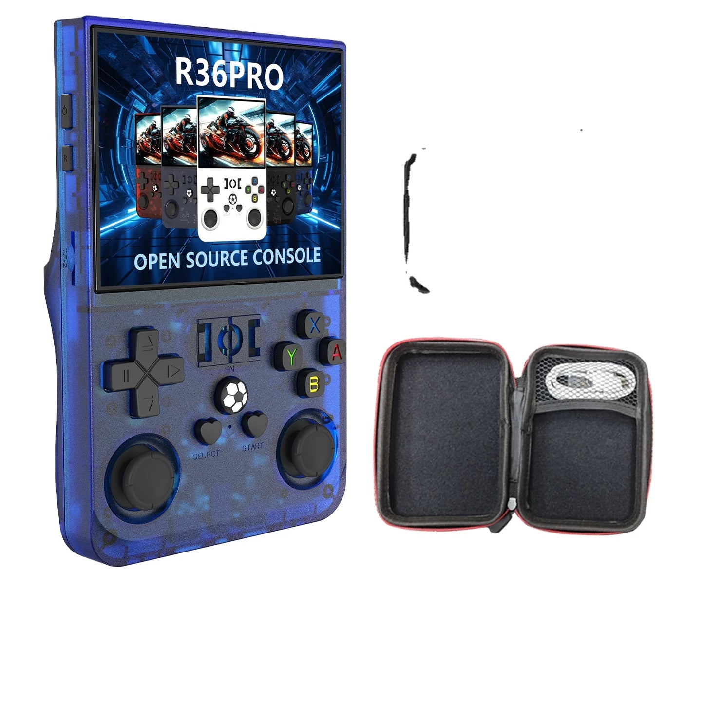 R36S Screen Portable TV Gaming Console Video Player Retro 64GB