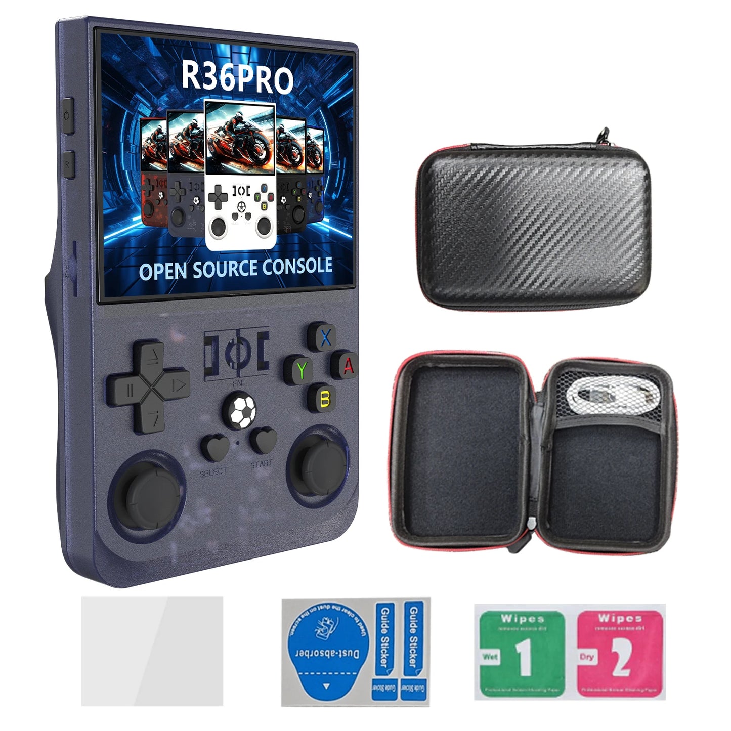 R36S Screen Portable TV Gaming Console Video Player Retro 64GB