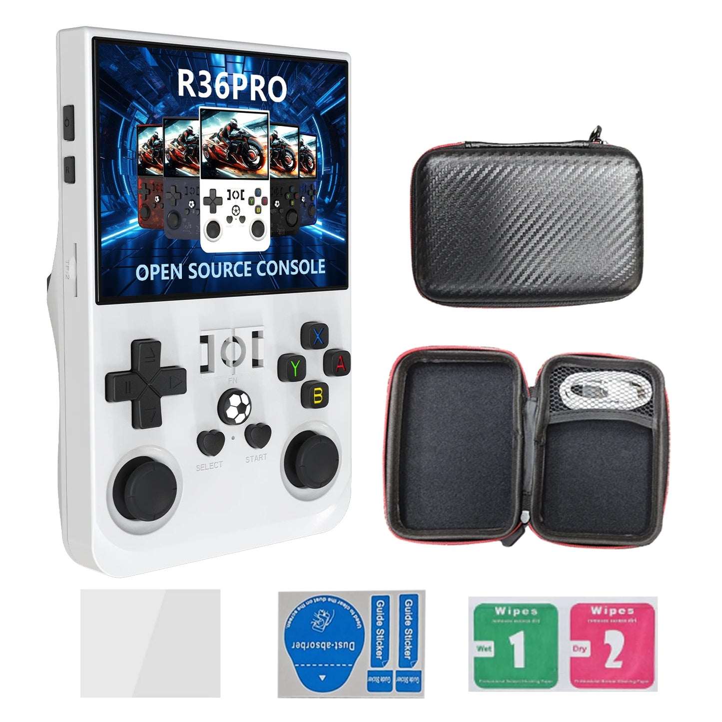 R36S Screen Portable TV Gaming Console Video Player Retro 64GB